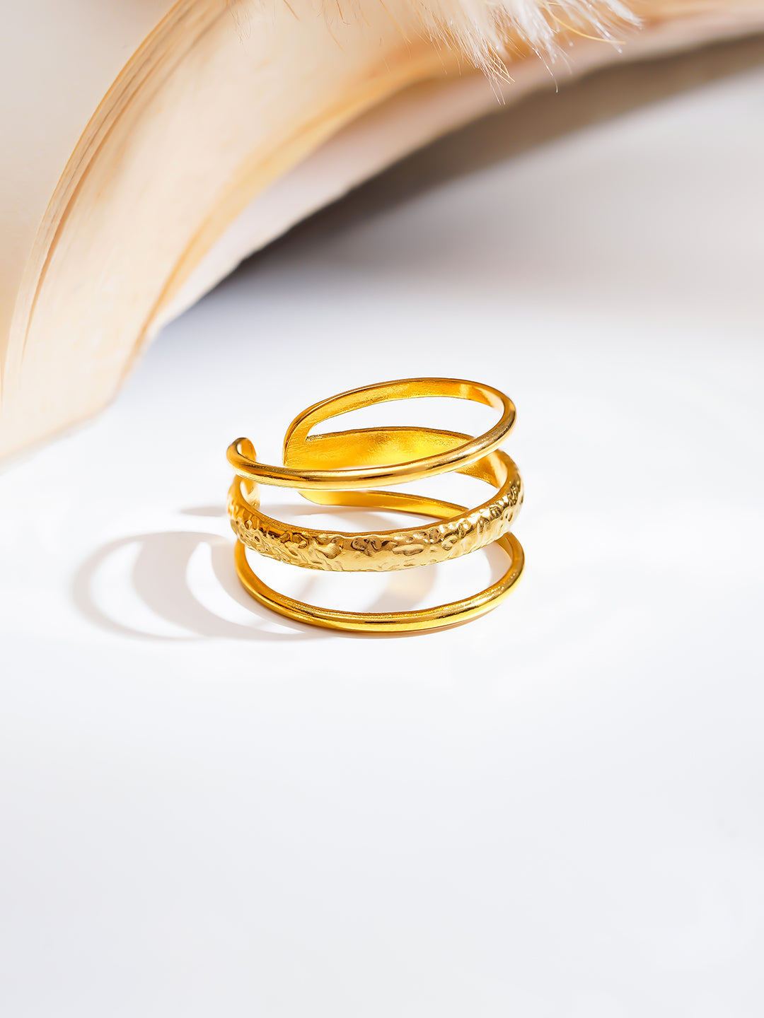 Demi Fine 18K Gold Plated Stainless steel Everyday Glow Gold Ring