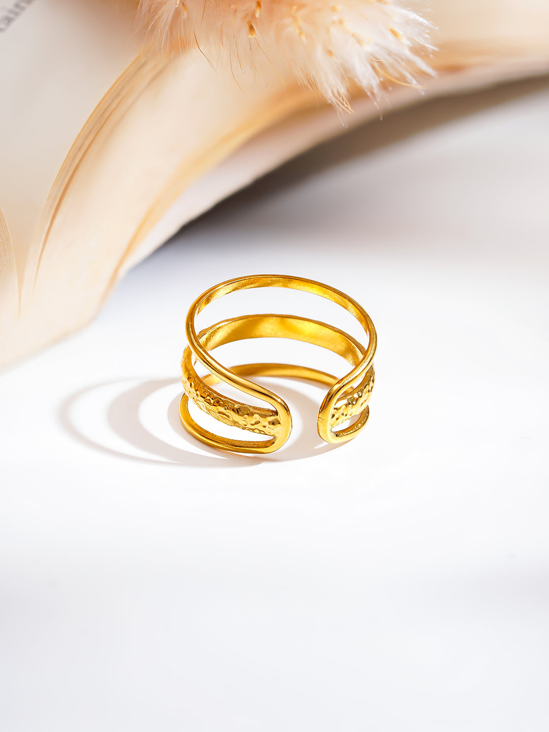 Demi Fine 18K Gold Plated Stainless steel Everyday Glow Gold Ring
