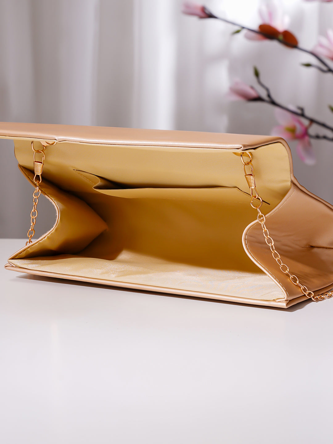 Champagne Gold Party Envelope Clutch Handbag