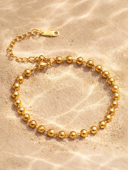 Demi Fine 18K Gold Plated Stainless steel Beaded Chain Bracelet