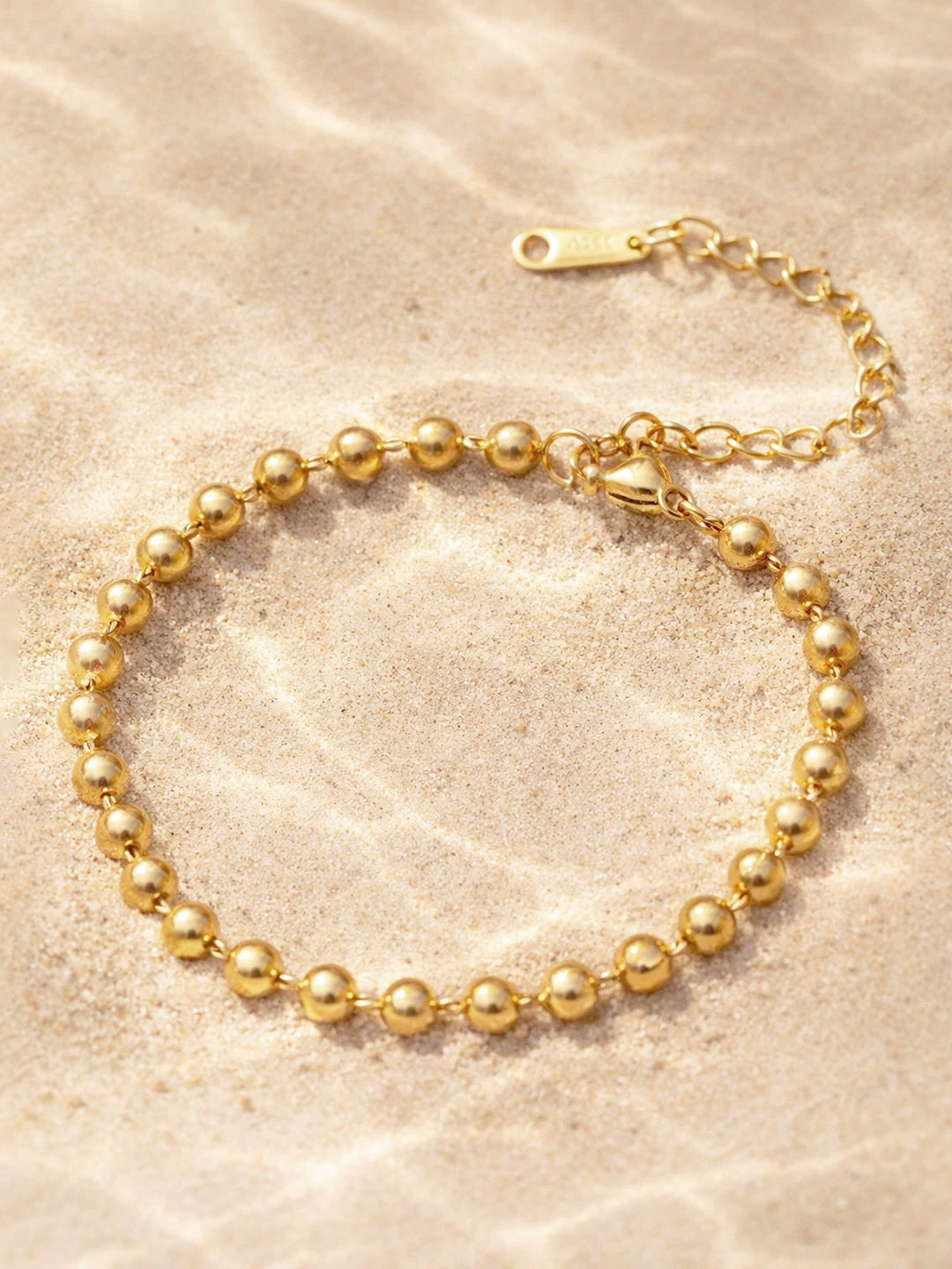 Demi Fine 18K Gold Plated Stainless steel Beaded Chain Bracelet