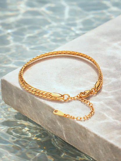 Demi Fine 18K Gold Plated Stainless steel Statement Chain Bracelet