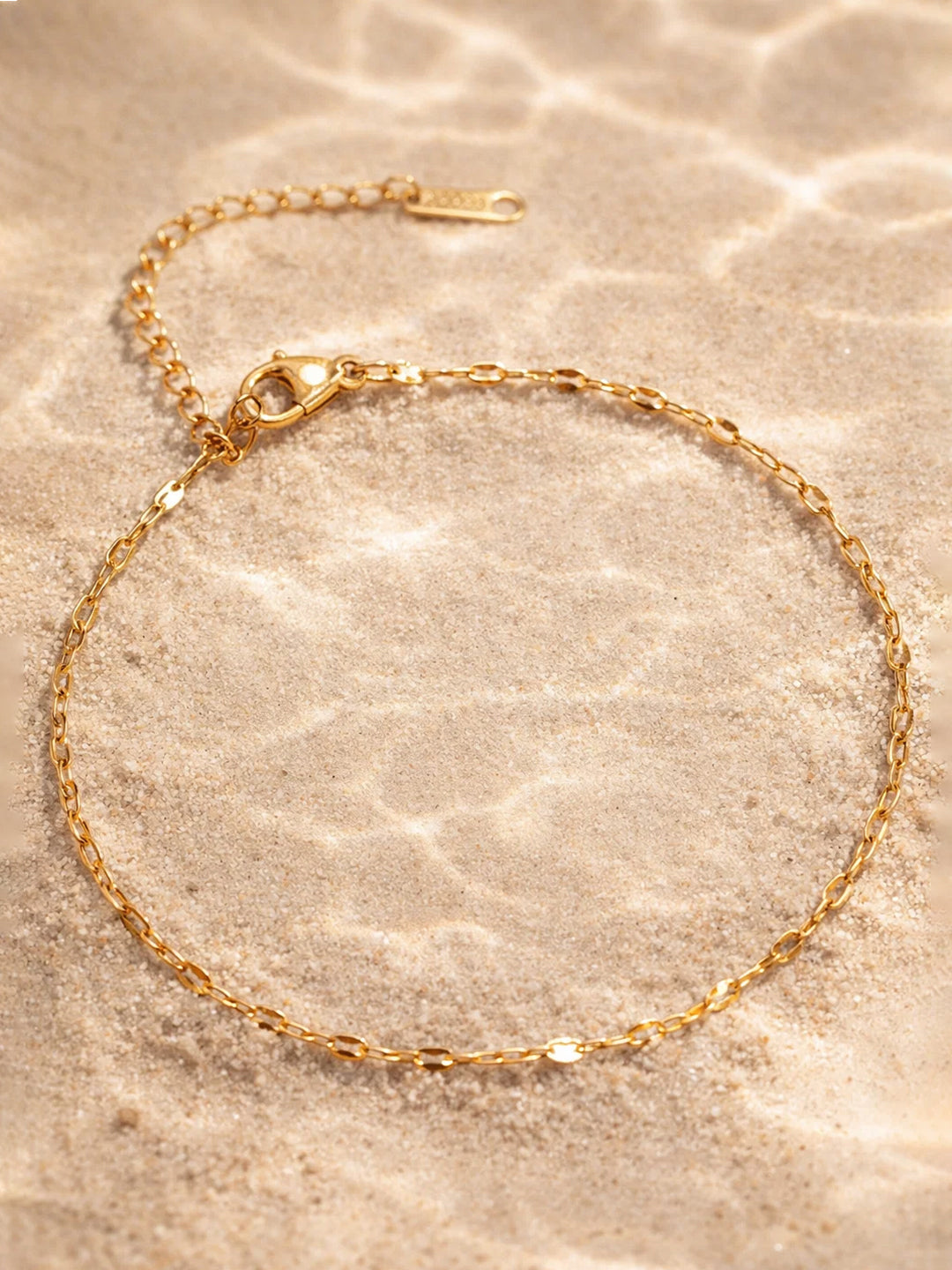 Demi Fine 18K Gold Plated Stainless steel Textured Chain Bracelet