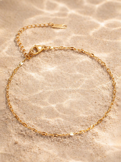 Demi Fine 18K Gold Plated Stainless steel Textured Chain Bracelet