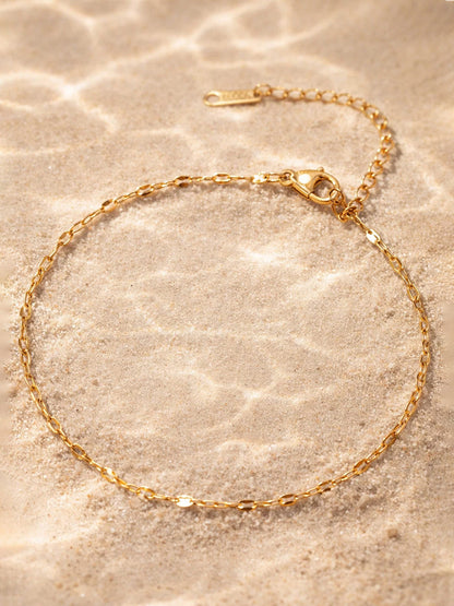 Demi Fine 18K Gold Plated Stainless steel Textured Chain Bracelet