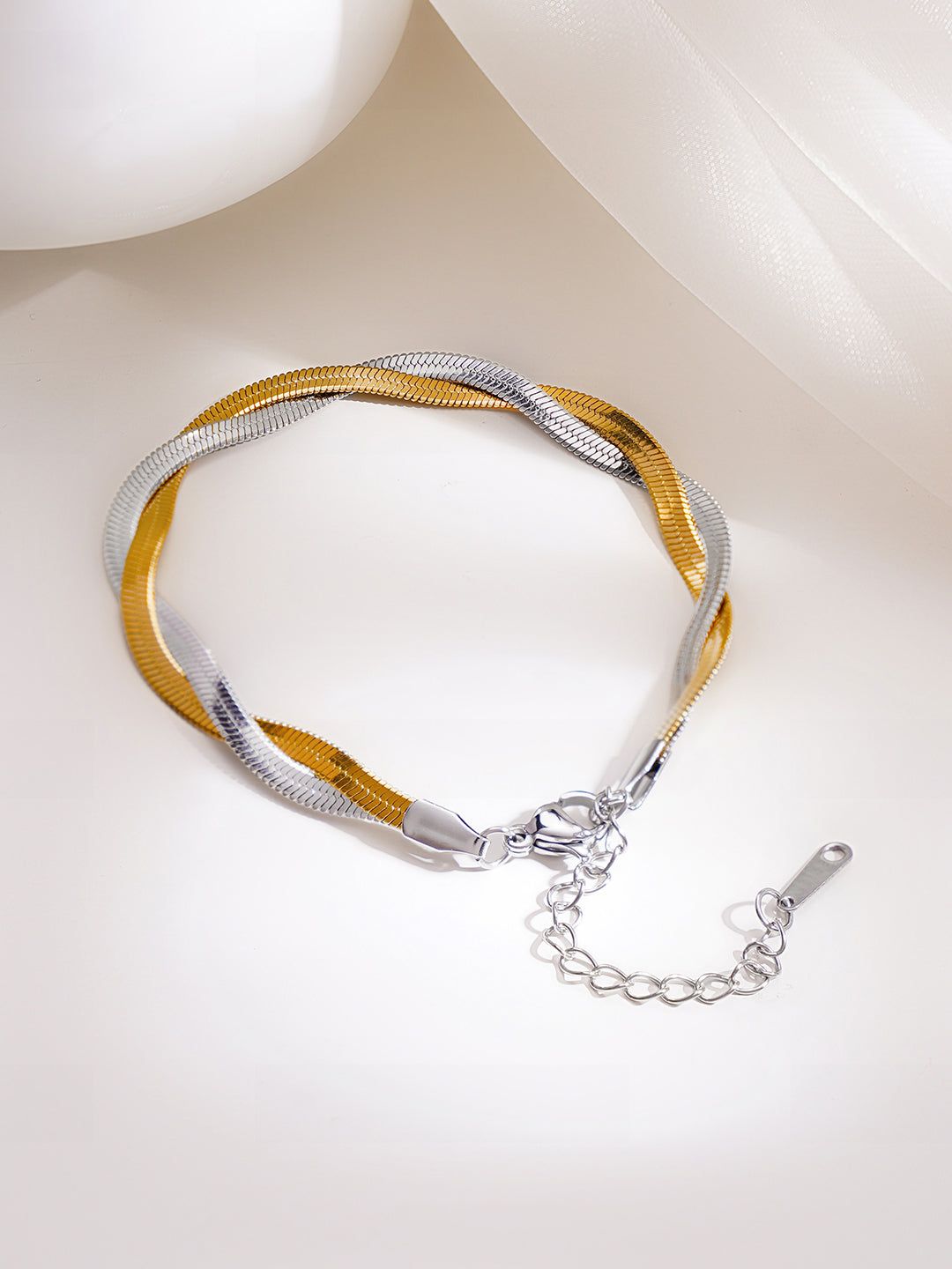 Demi Fine Dual Plated Braided Snake Chain Bracelet