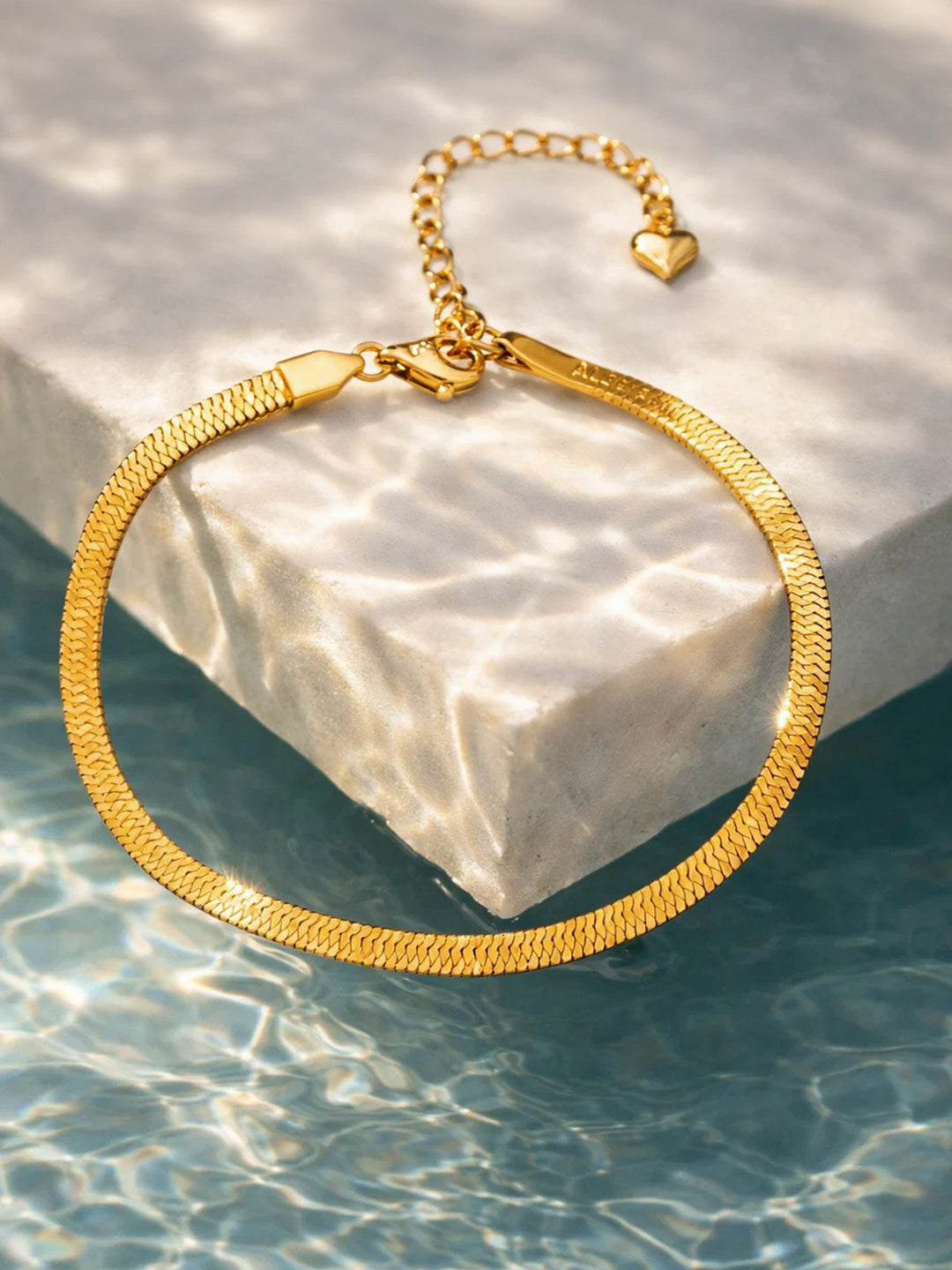 Demi Fine 18K Gold Plated Stainless steel Snake Chain Anklet