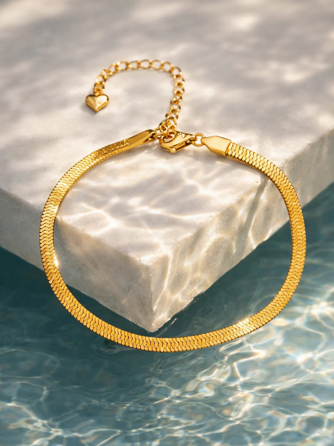 Demi Fine 18K Gold Plated Stainless steel Snake Chain Anklet