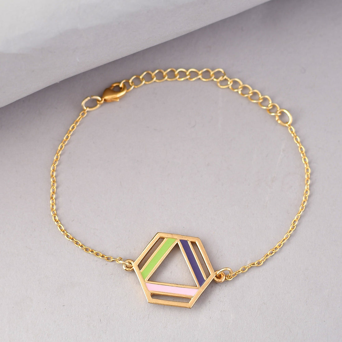Benzene Enameled Quirky Bracelet
