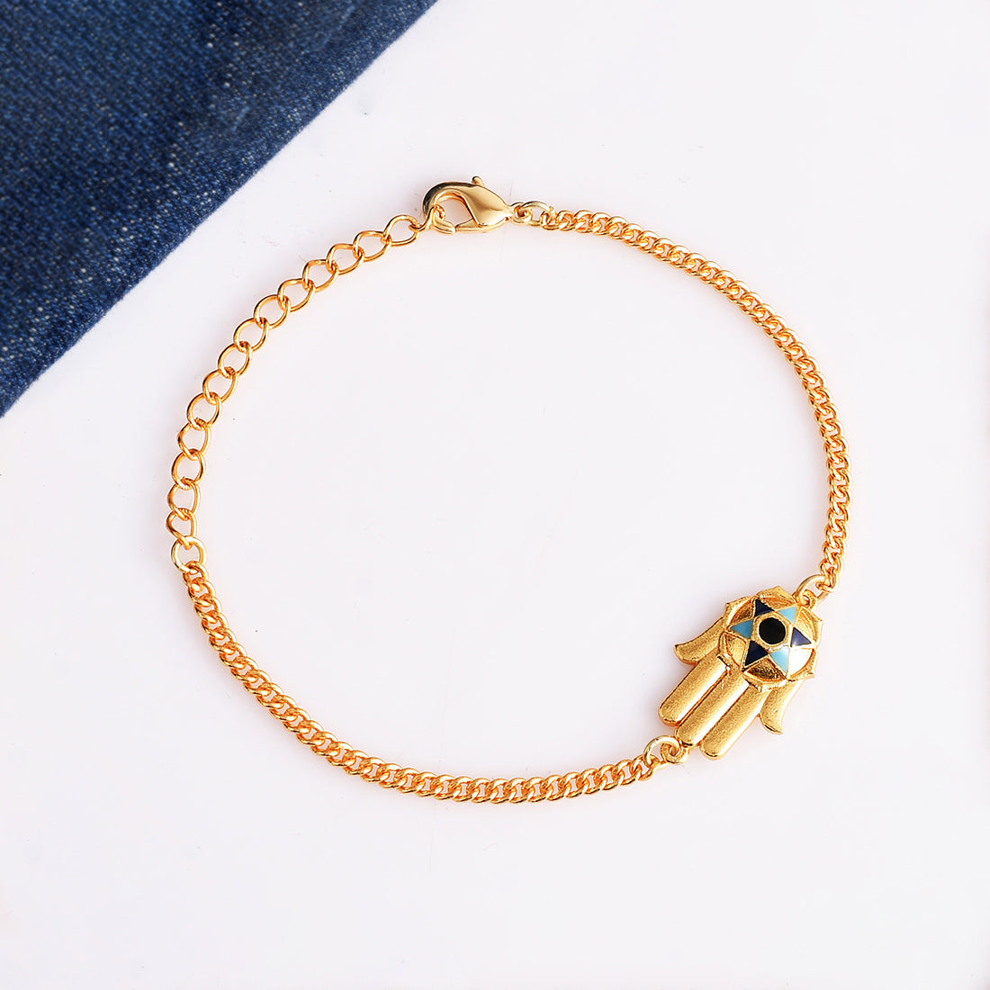 Evil Eye Hamsa Gold Plated Bracelet