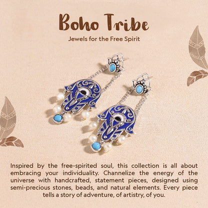 Boho Tribe Butterfly Oxidised Cuff Bangle