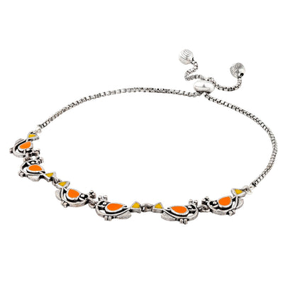 Madhubani Vihang Vibes Oxidised Enamel Bracelet