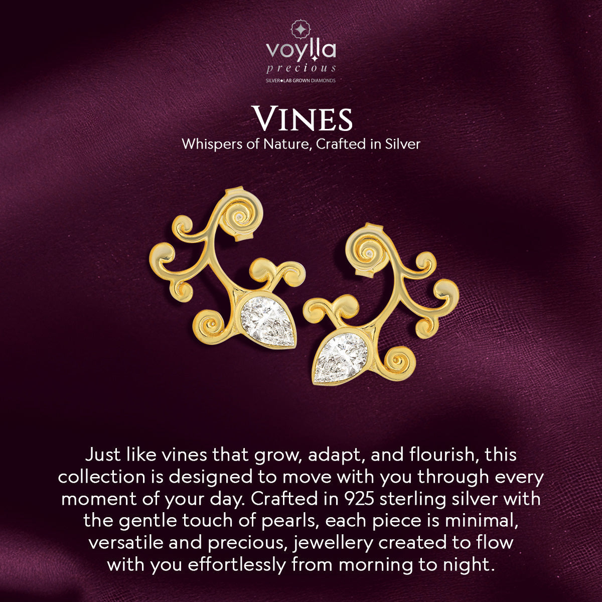 Vines Tangle &amp; Bloom Sterling Silver Bracelet
