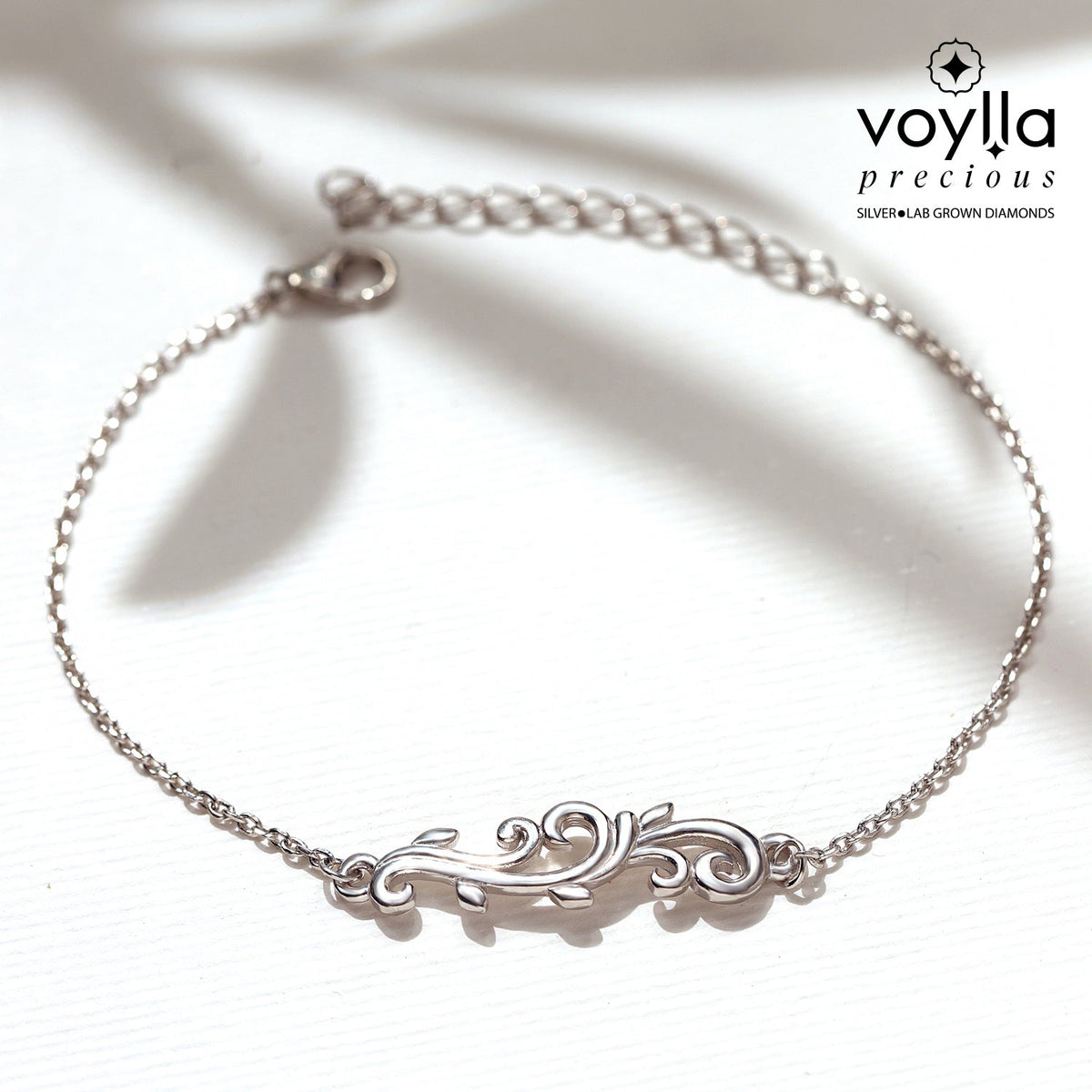 Vines Tangle &amp; Bloom Sterling Silver Bracelet