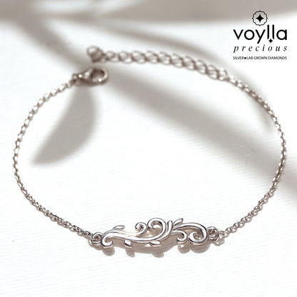Vines Tangle &amp; Bloom Sterling Silver Bracelet
