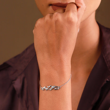 Vines Tangle &amp; Bloom Sterling Silver Bracelet