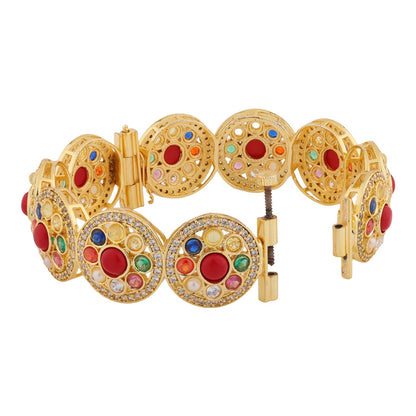 Navratan Divine Flora Hinge Bangles