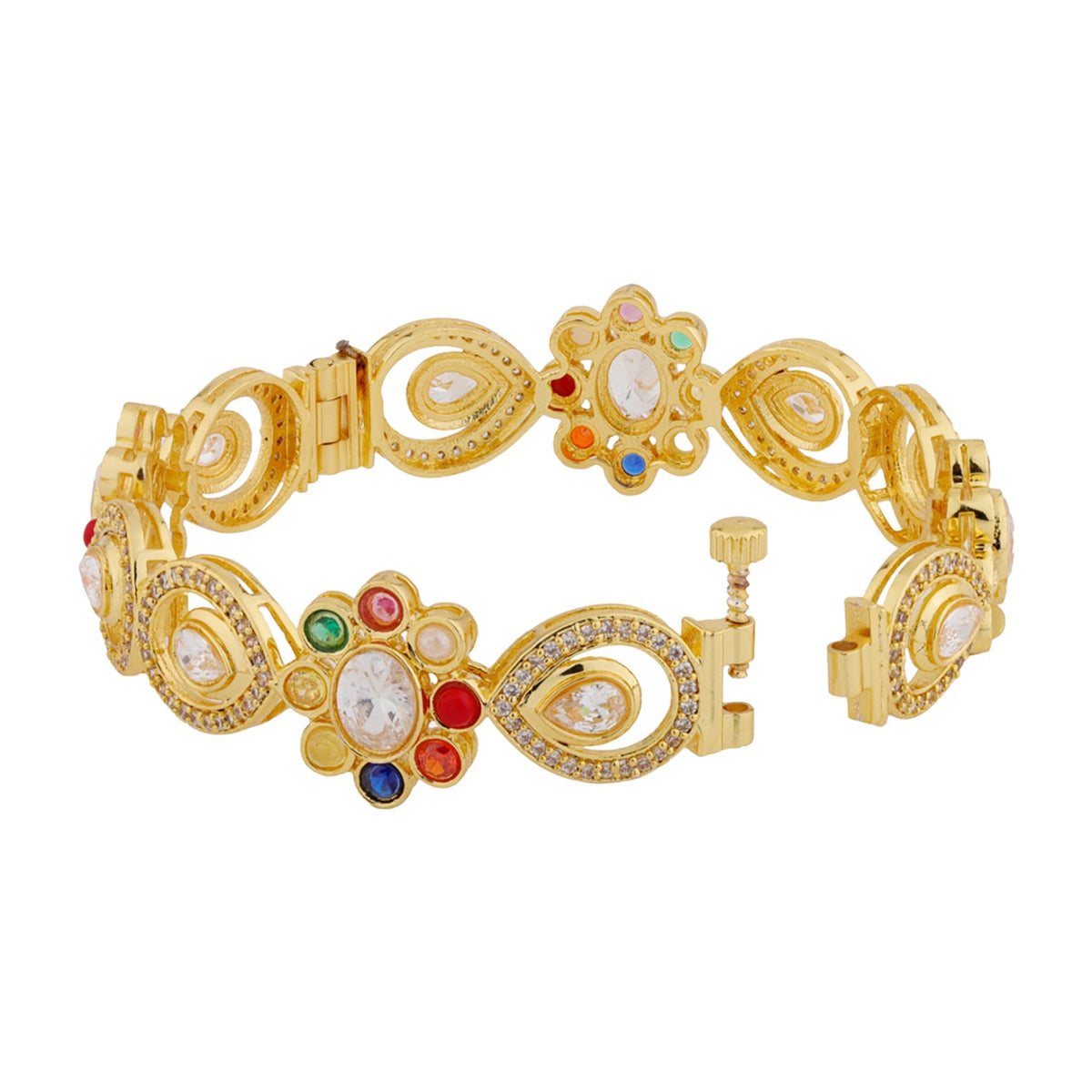 Navratan Liquid Radiance Hinge Bangles