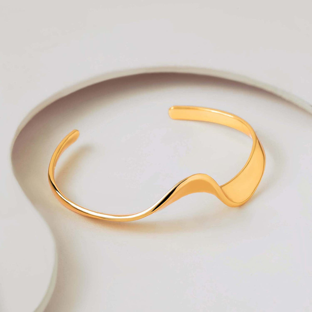 Flow Tide Ribbon Cuff Adjustable Bracelet