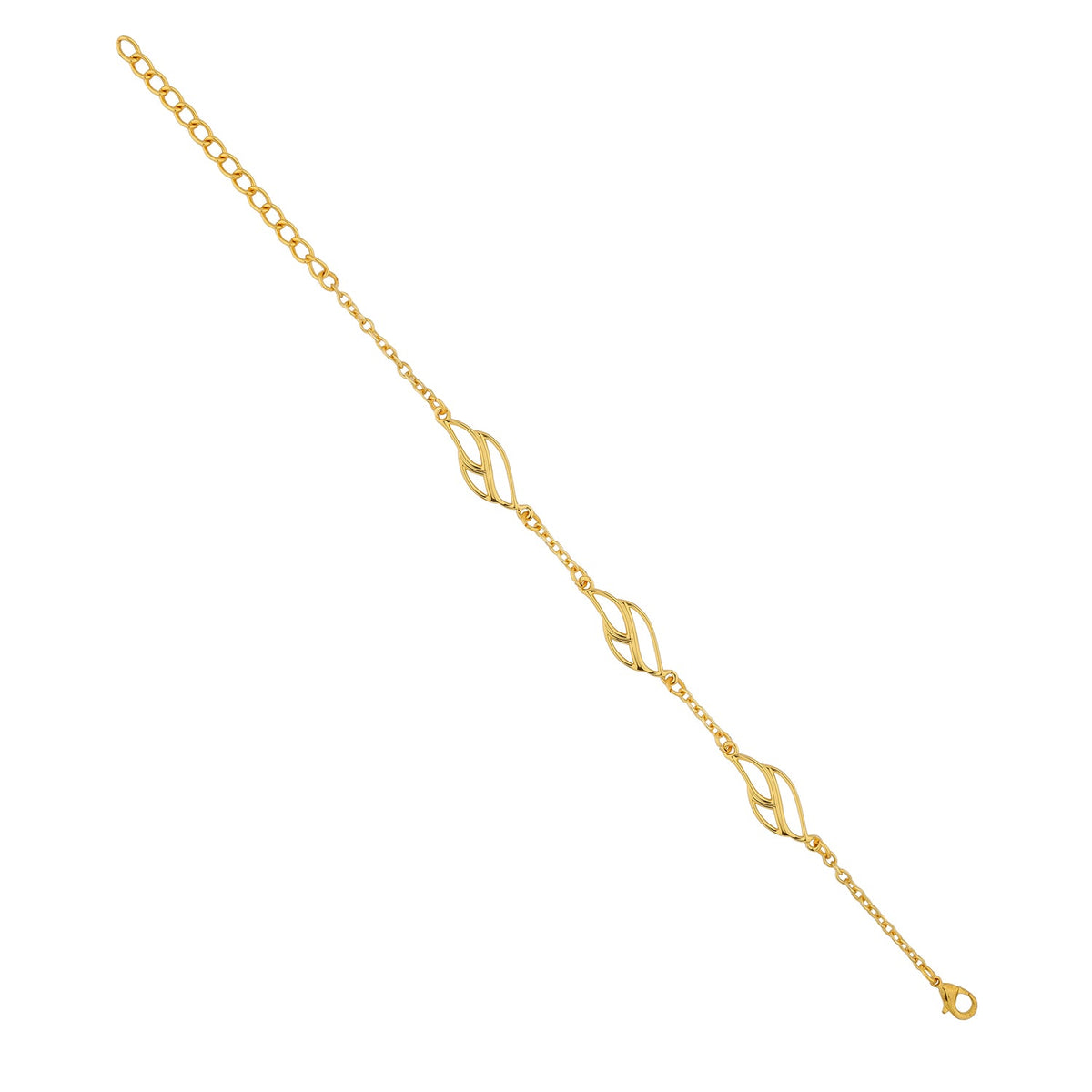 Flow Tide Shell Wave Link Adjustable Bracelet