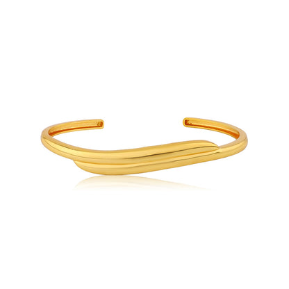 Flow Tide Cascade Curve Cuff Adjustable Bangle