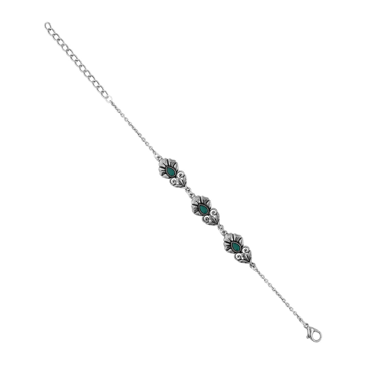 Phulwari Pushpita Belle Oxidised Link Bracelet
