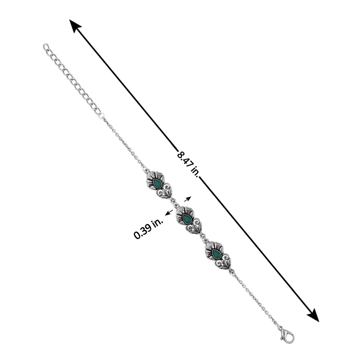 Phulwari Pushpita Belle Oxidised Link Bracelet