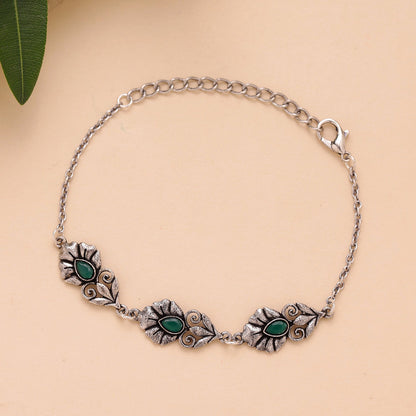 Phulwari Pushpita Belle Oxidised Link Bracelet