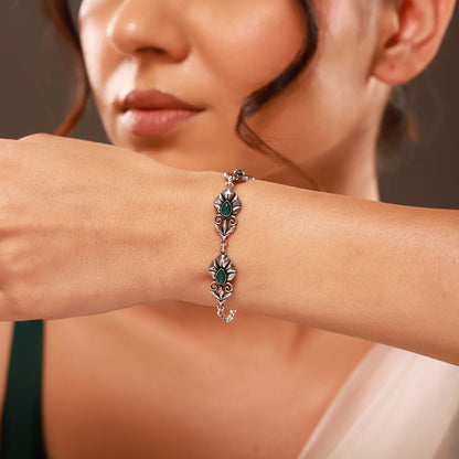 Phulwari Pushpita Belle Oxidised Link Bracelet