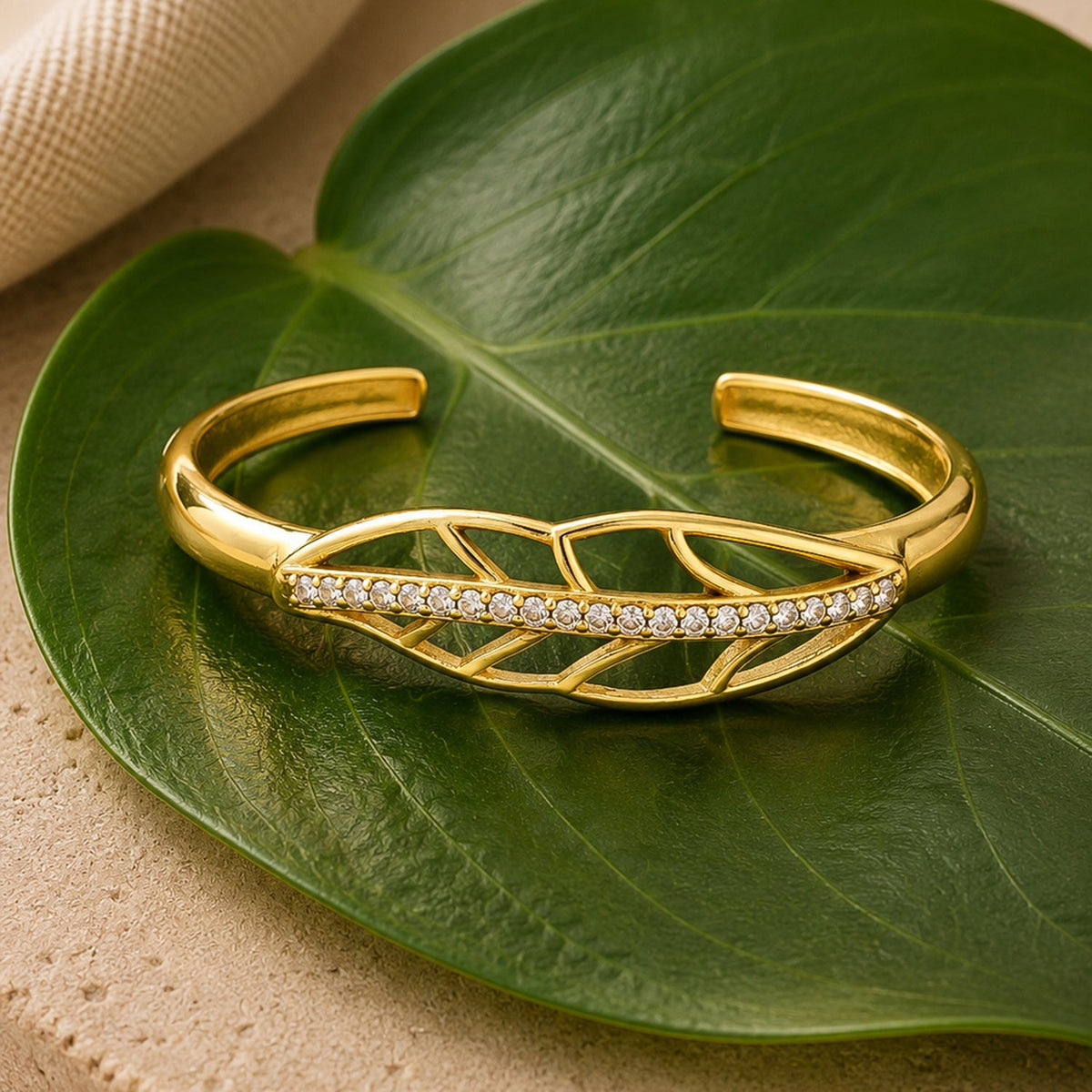 Leafy Affair Selene Leaf Cuff Bracelet