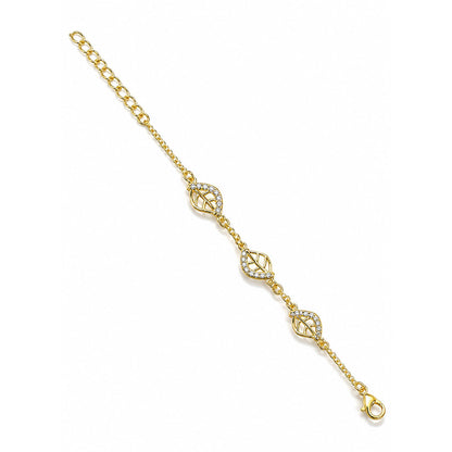 Leafy Affair  Petal Cluster Link Bracelet