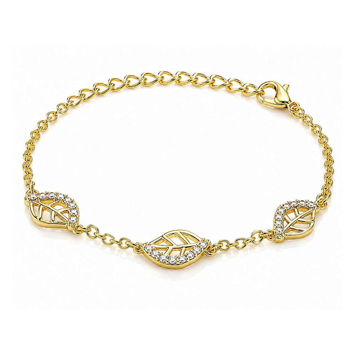Leafy Affair  Petal Cluster Link Bracelet