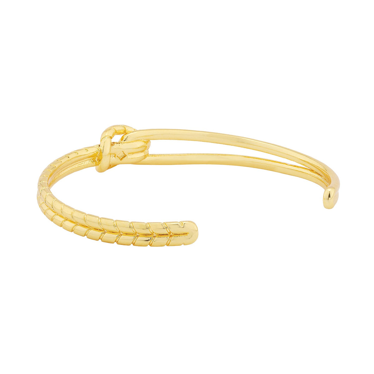 Valentine’s Day Golden Knotted Love Cuff Bracelet