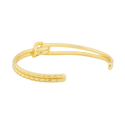 Valentine’s Day Golden Knotted Love Cuff Bracelet
