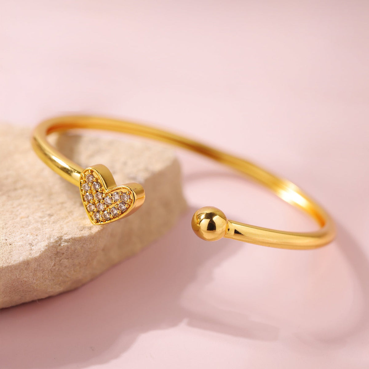 Valentine’s Day Radiant Heartshine Love Cuff Bracelet