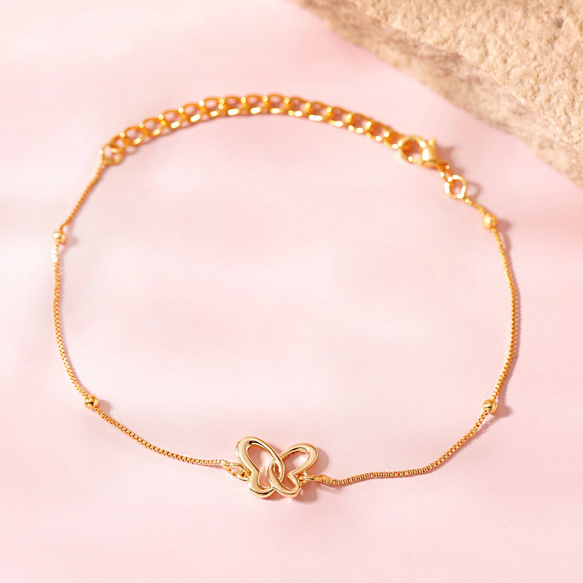 Valentine’s Day Golden Flutter Chain Bracelet
