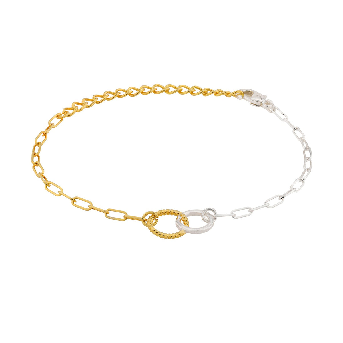 Valentine’s Day Golden Linked Circles Bracelet